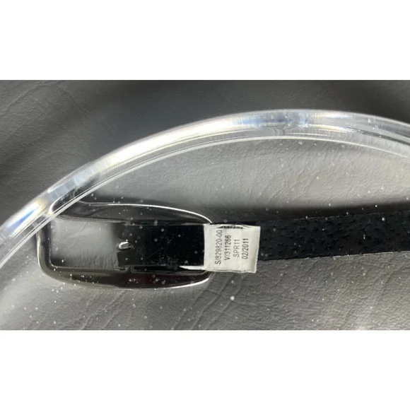 Banana Republic | Black Leather Belt | Size L 34-38 in | Silver Buckle | EUC - Picture 5 of 7